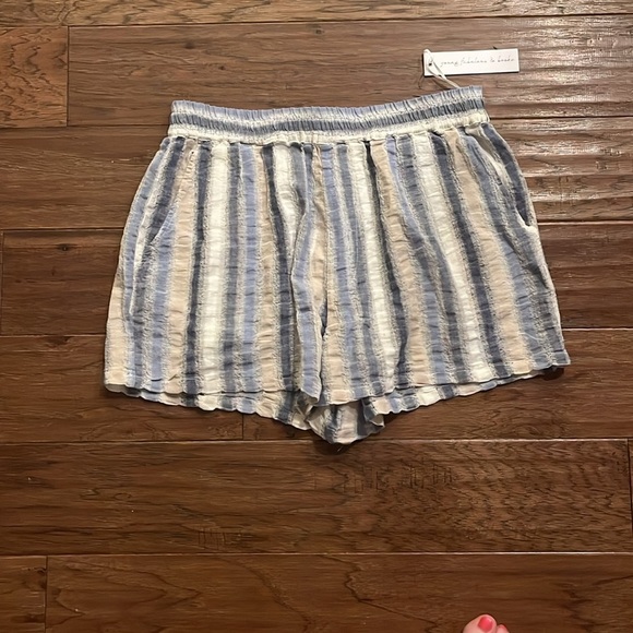 Young Fabulous & Broken Linen Blend Shorts Size L - Picture 1 of 5